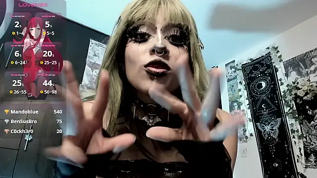 GothKitten666 - show tits and ahegao with saliva