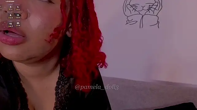 Pamela_doll3 - Oiled big boobs & tongs