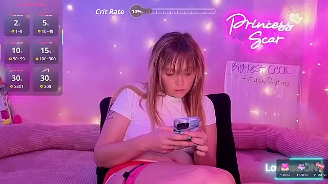 PrincessScar - DILDO AND VIBE SHIRTLESS