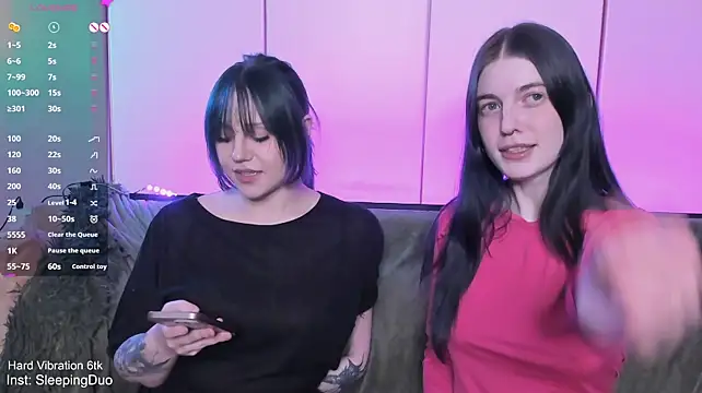 SleepingDuo - Flash boobs both