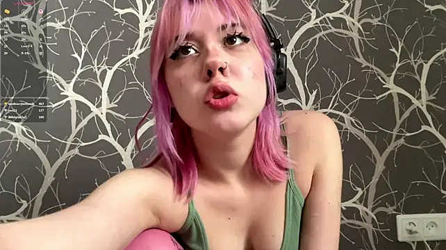 AueshaSimon - ahegao + drool on her boobs