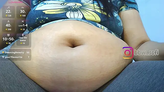 Virtual_charm_ - dildo in the belly button and 3 slaps