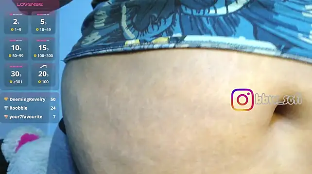 Virtual_charm_ - dildo in the belly button and 3 slaps