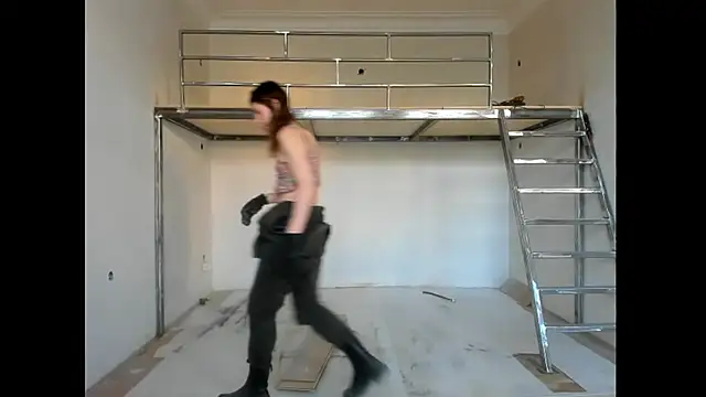 YourSuperModel - Stretching on the stairs