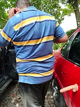 Hotandfierylatinos2023 - fucking a dildo against the car door