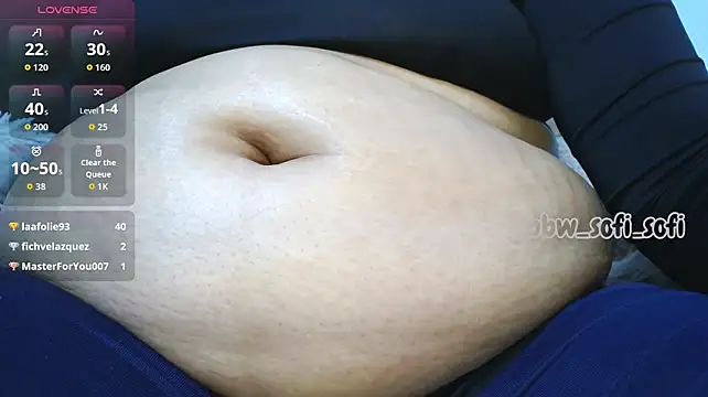 Virtual_charm_ - dildo in the belly button and 3 slaps