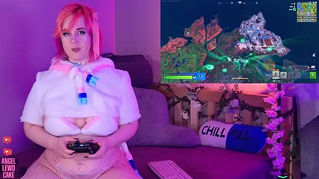 Angel-Lewd-Cake - Fuck machine🩷Doggy position on floor