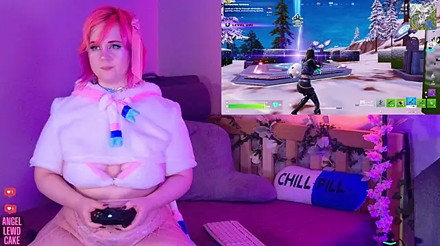 Angel-Lewd-Cake - Fuck machine🩷Doggy position on floor