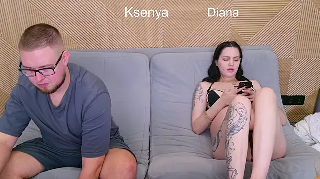Ksenny - threesome sex + creampie
