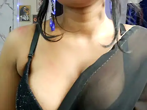 Secy_noah9 - saree removed , only bra & panty left
