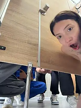 BallerinaCappuccino_ - slaps pussy and meow meow on man WC