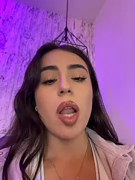 AbyThompson - Licking a dildo with milk on it