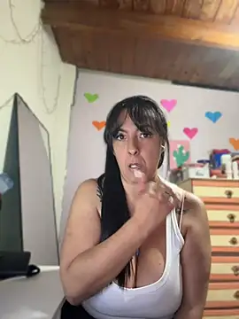 Sofyalone_ - Naked with thong + cream on my tits