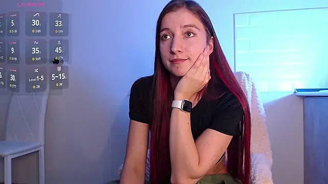 Eva_Hailey_ - flex in chair+lick biceps
