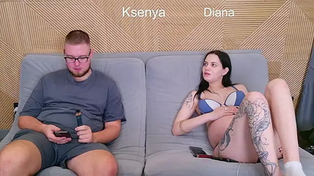 Ksenny - threesome sex + creampie