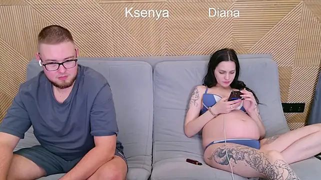 Ksenny - threesome sex + creampie
