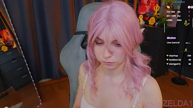 Zelda_1 - dildo between tits
