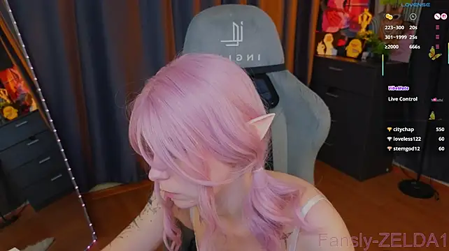 Zelda_1 - dildo between tits