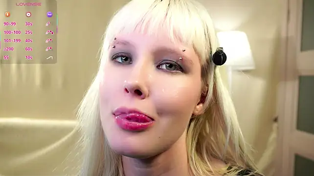 Honeyblo - eye contact and lip biting
