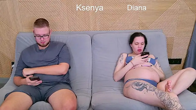 Ksenny - threesome sex + creampie