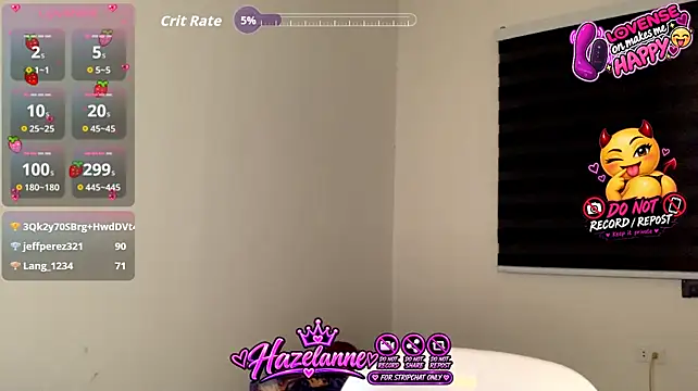 Hazelanne - show outfit while teasing