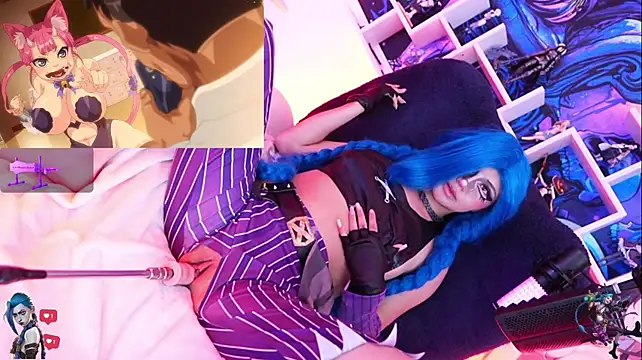 Jinx-- - clamps on Jinx's nipples 🤩