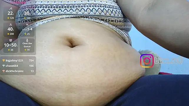 Virtual_charm_ - dildo in the belly button and 3 slaps