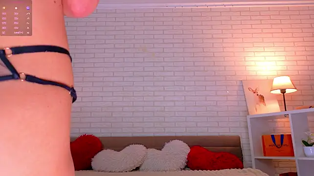 NovaBlissss - sexy topless pillow riding tongue out