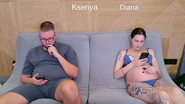 Ksenny - threesome sex + creampie