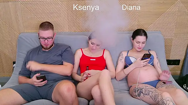Ksenny - threesome sex + creampie