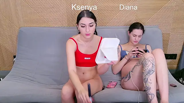 Ksenny - threesome sex + creampie
