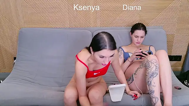 Ksenny - threesome sex + creampie
