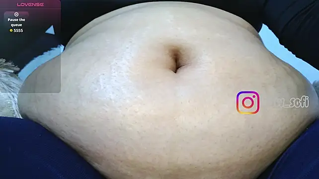 Virtual_charm_ - dildo in the belly button and 3 slaps