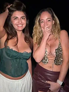 SweetAlegra_ - Both topless Walk Outside