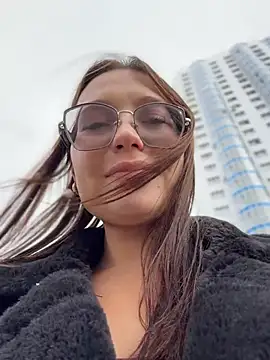 LunaMood - sucking a finger topless