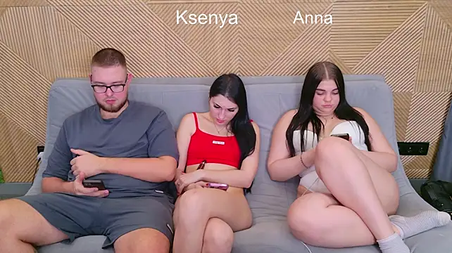Ksenny - threesome sex + creampie