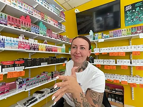 RebelVixenX - No bra in the shop