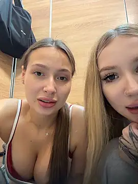 Coconut_milk - Massage boobs each other near urinal