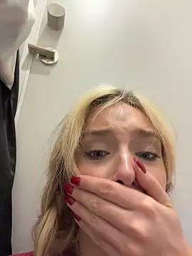 PollyLolly - Lower panties + Flash pussy ON PUBLIC WC