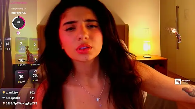 Rose_Desiree - light show on naked bed