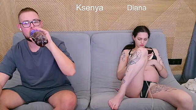 Ksenny - threesome sex + creampie