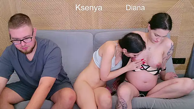 Ksenny - threesome sex + creampie