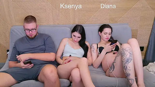Ksenny - threesome sex + creampie