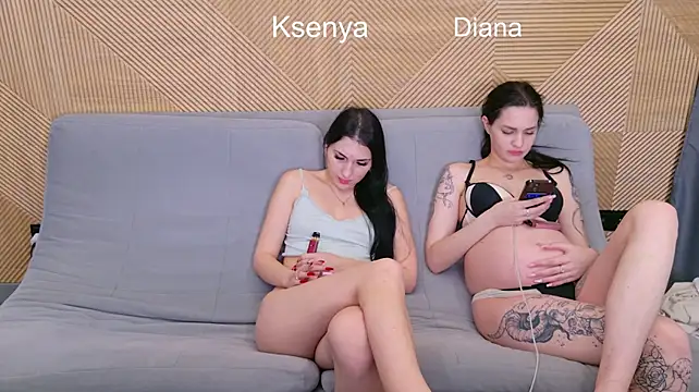 Ksenny - threesome sex + creampie