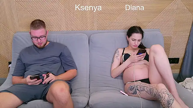 Ksenny - threesome sex + creampie