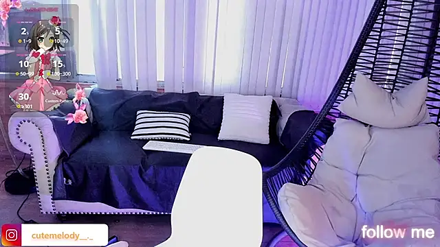 Melody-chers - all naked dance,fingers pussy