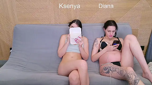 Ksenny - threesome sex + creampie