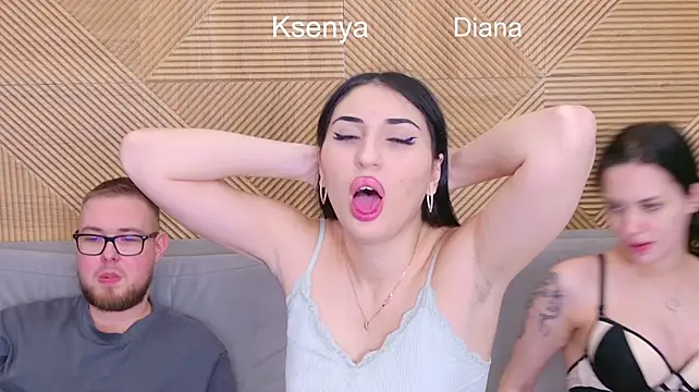 Ksenny - threesome sex + creampie