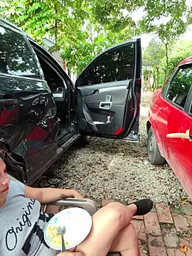 Hotandfierylatinos2023 - fucking a dildo against the car door