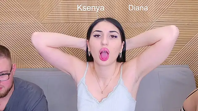 Ksenny - threesome sex + creampie